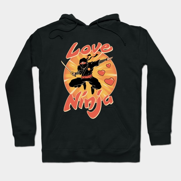 Love Ninja Hoodie by Vincent Trinidad Art